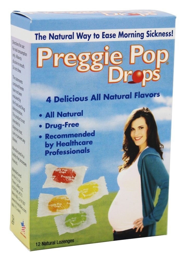 Tre Lollies Drops Morgenlig Sygdom & Kvalme Relief under graviditet Sikker for gravide Mor & Baby Gluten Gratis 4 Arter: Lemon, Hindbær, Grønne Apple, Tangerine 12 Greve - Pack of 1