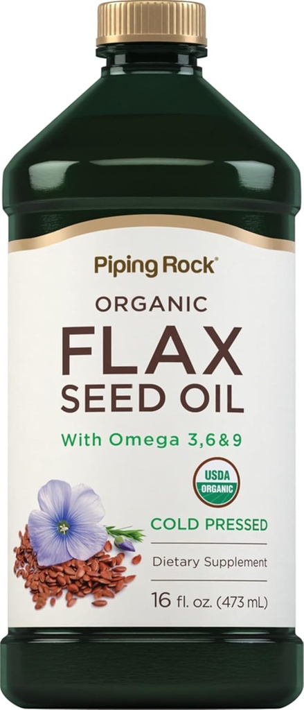 Piping Rock Flaxseed Oil against 124; 16 Fl Oz against 124; med Omega 3 6 9