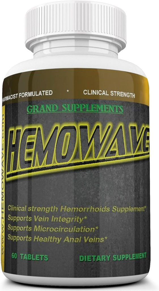 HEMOWAVE den naturlige tilgang til hæmorider, og Piles Hævelse Relief. med tilsat vitamin K. 60 tabletter