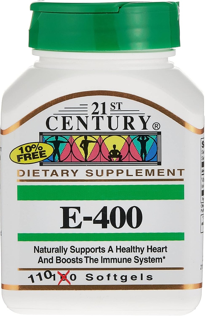 21. århundrede Vitamin E 400iu, 110 Softgels