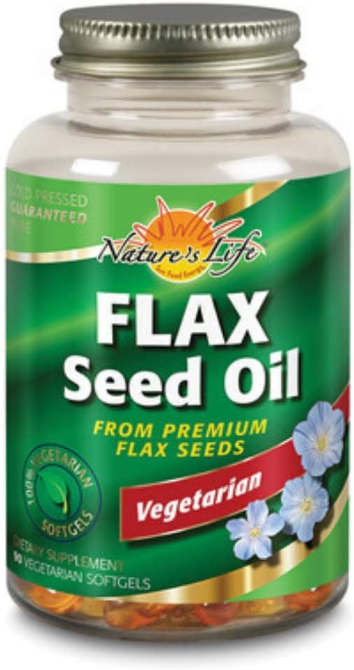 Nature 's Life 100% Vegetarisk Hør Seed Oil Softgels