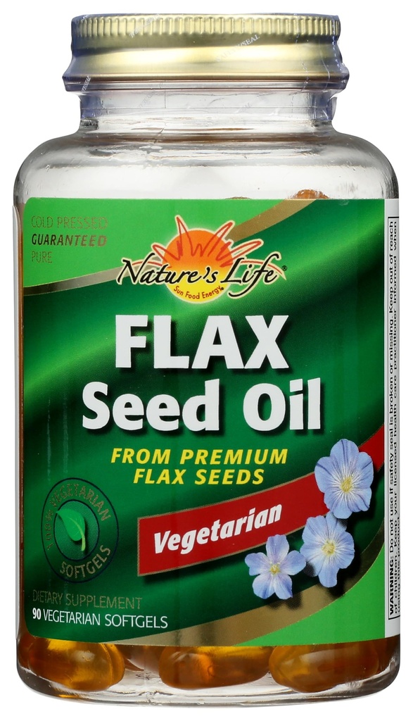 Nature 's Life 100% Vegetarisk Hør Seed Oil Softgels