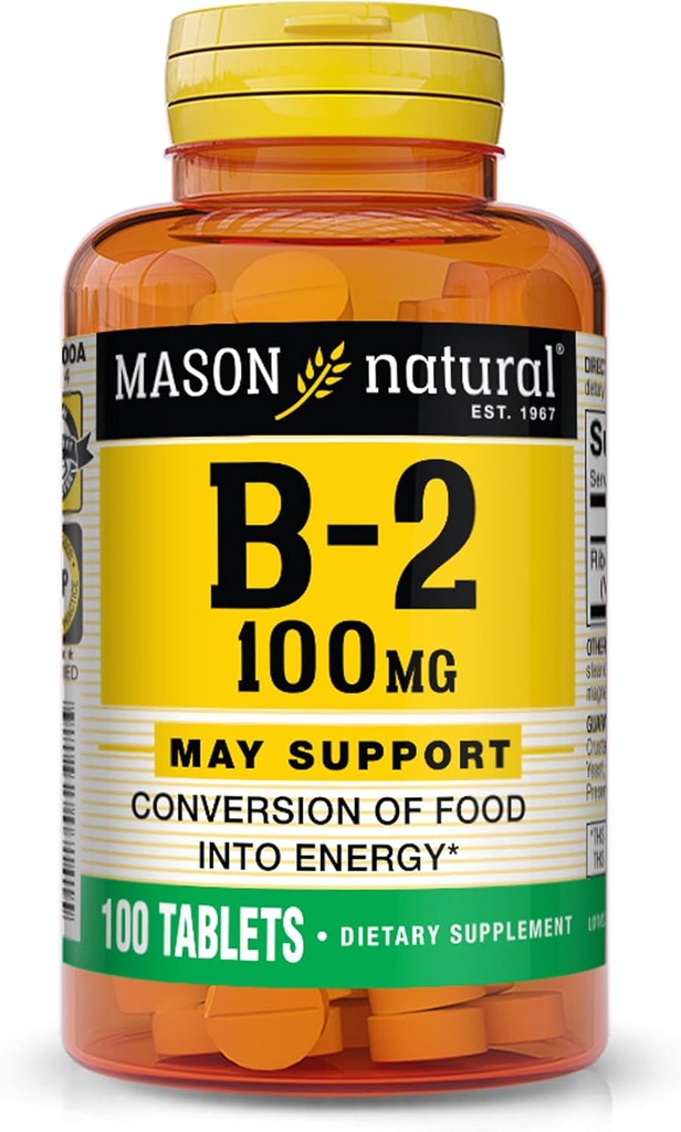 MASON NATURLIG VITAMIN B-2 100 mg 100 TABS