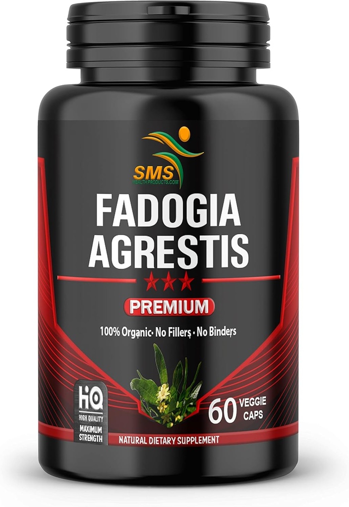 Fadogia Agrestis Extract Pills (maksimal styrke) 1.000mg Servering ekskl. 124; Understøtter atletisk ydeevne, styrke, drev ekskl. 124; Organic, tredje part testet, Gluten Free Supplement, 60 Veggie Caps