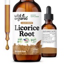 Wild & Organic Lakrids Tinktur - Digestiv Support - Pure Lakrids Root Extract Drops - Glycyrrhiza Glabra - Vegan, Sukker & Alkohol- Free Supplement - 2 fl oz