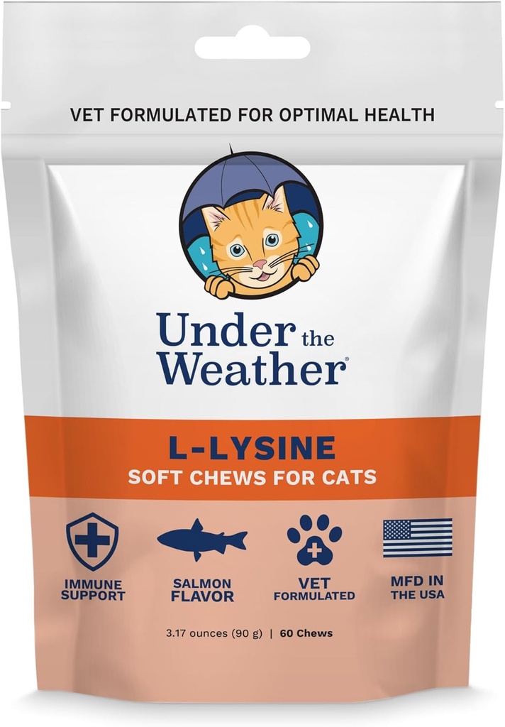Under vejret Pet Daily Cat L- Lysin • 124; Boost immunsystem Reducere luftvejssymptomer • 124; Opretholde Normal immunsystem Response • 124; 60 stjerne formet bløde tyre