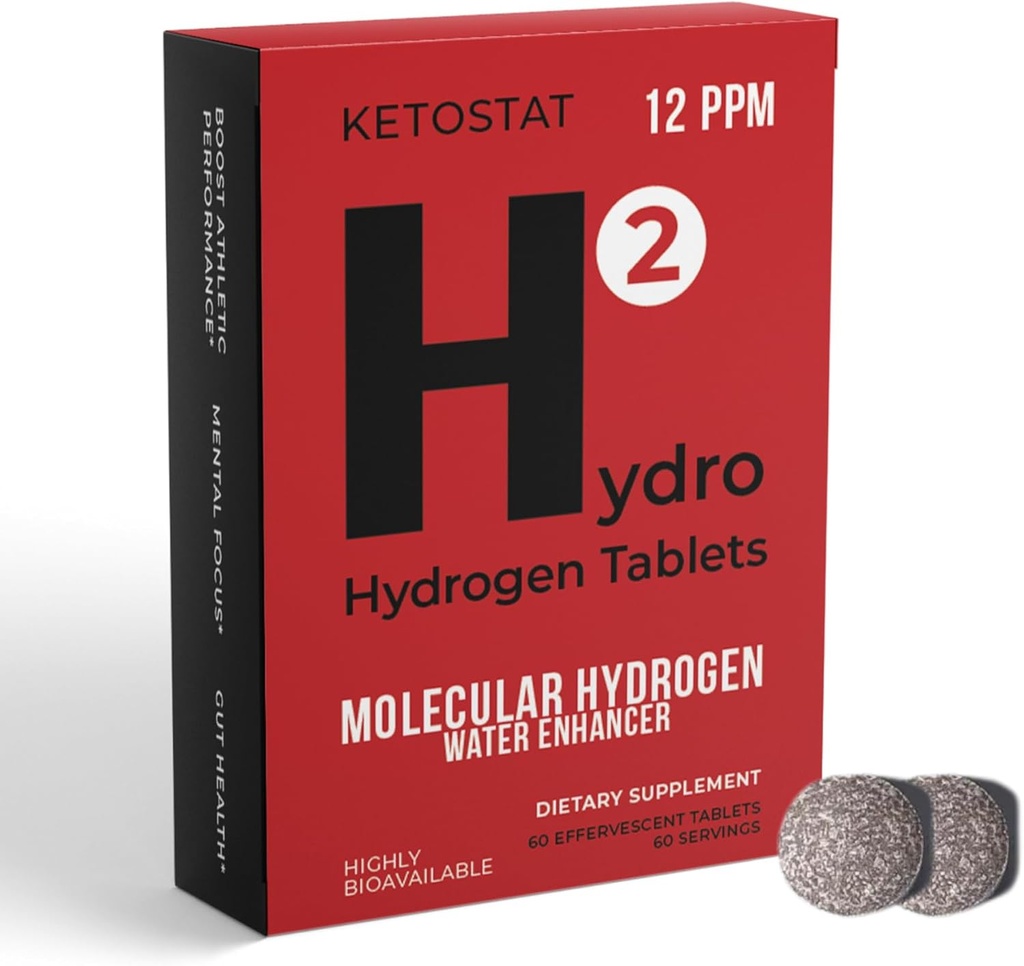 Hydrogen vand tabletter til at drikke vand 60 Count 12 PPM Nanobubletic - Travel Friendly US Company