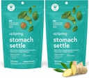 UpSpring Mavesæk Drops til lejlighedsvis kvalme Relief, Opsat Mavesæk og Motion Sygdom med ingefær, Lemon, Spearmint og B6, Mint Flavor Drops, 56ct (Pack of 2)