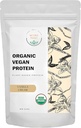 Organic Vegan Protein Powder - Plant Based Protein, Vanilla Flavor - Non Dairy, Lactose Free, No Sugar Added, Gluten Free, Soy Free, Non-GMO, Ketogen Vegan Blend - 1 LB, 16 Ounce