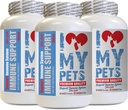 Jeg elsker mine PETS LLC immunsystem for katte - CAT immunforsvar - Booster - sundt supplement - kat Allergi tykkere - 180 Treatles (3 flasker)