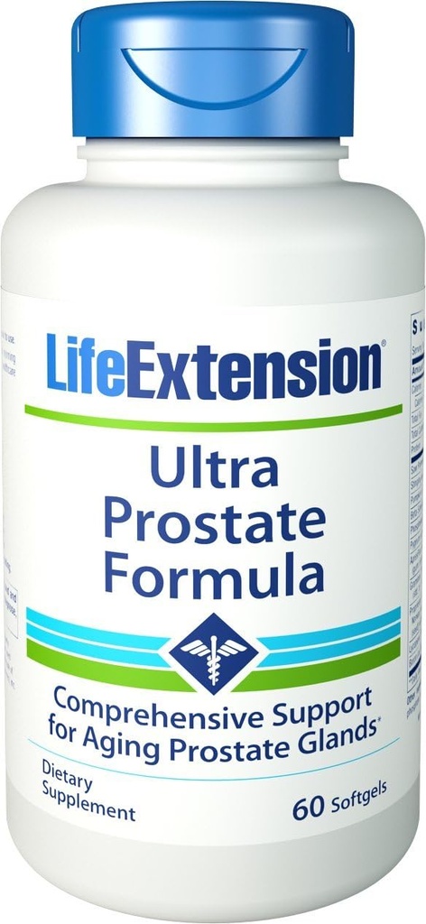 Life Extension Ultra Natural Prostate med Apres Flex og Standardized Lignans Softels, 60 Greve