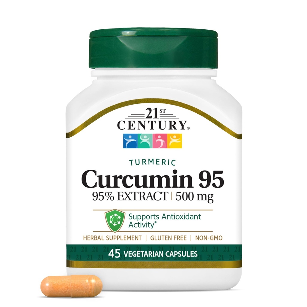 21 århundrede Curcumin 95 Urtetilskud, 45 greve (22757)