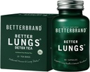 Betterbrand Bedre Lungs Health Pack - BetterLungs & BetterLungs Detox Tea Bundle - Daglig reporatory Health Supplement - 15X Herbal Tea Tasker + 60 Kapsler