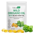 Olie af Oregano med Black Seed Oil, Organic Oregano Oil Softels, Oregano Oil Capsules Organic, Non- GMO, Gluten Free, 120