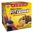 FITCRUNCH Protein Bars, Snack Størrelse Value Pack, Gluten Free, Lavet med Whey Proteins (20 Snack Størrelse Bars, Peanut Butter)