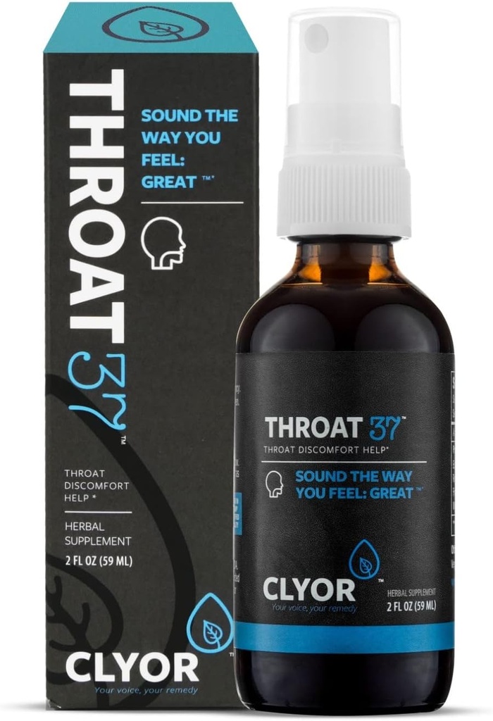CLYOR THROAT37 - Natural Sore Throat Relief Spray - Natural Herbal supplement