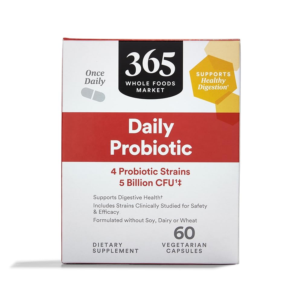 365 af Whole Foods Market, Daily Probiotic 5 Millioner CFU, 60 ct