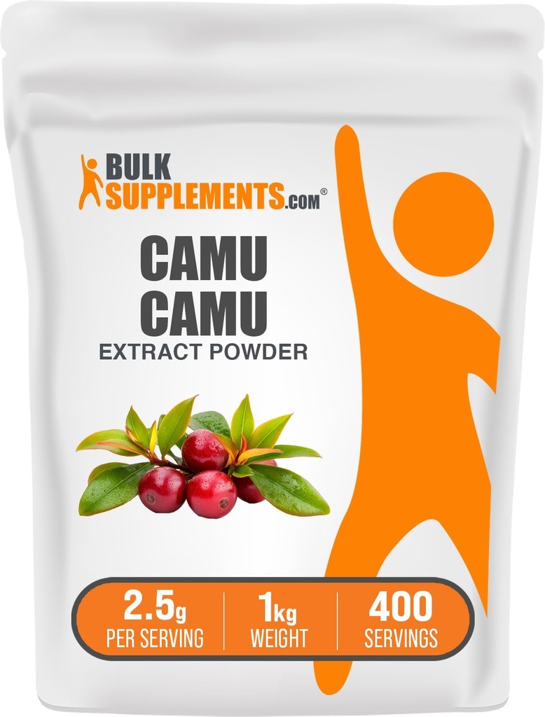 BulkSupplements.com Camu Camu Extract Powder - Superfood Supplement, Herbal Supplement - Vegan & Gluten Free, 2,5 g per Serving, 1kg (2.2 lbs) (Pack of 1)