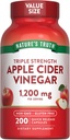 Nature's Truth Apple Cider Vinegar Capsules | 1200mg | 200 Pills | Extra Strength | Value Size | Non-GMO, Gluten Free Supplement