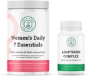 Kvindernes daglige 7 Essentials & Adaptogen Complex Bundle - Komplet Multivitamin Pack med stress tilpasning støtte til kvinders optimale sundhed