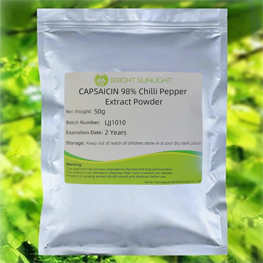 50g CAPSAICIN 98% Chilli Pepper Extract Pulver Pure Capsaicin pulver