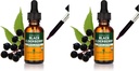 Herb Pharm Certified Organic Black Elderberry Liquid Extract for Immunsystemet Support, Organic Cane Alcohol, 1 Oz (pakke af 2)