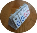 Duplay 2 Multi- Functional Mini Scoreboards (Medium) - Portable Scorebook Flip Scorecard Tabletop Compact Flipper Scorekeeper Score Card Digital kalender Dag Nedtælling Body vægt Counter Math spil