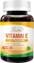 Lovita E 400 IE Softgels, Natural Vitamin E 268 mg (som D Alpha Tocopherol), Vegan Vitamin E for sund hud, hår, negle & immunsystem Support, 120 Vegetar Softgels