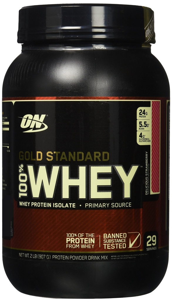 Optimum Nutrition Gold Standard Whey Lækker Jordbær - 2.07 lbs