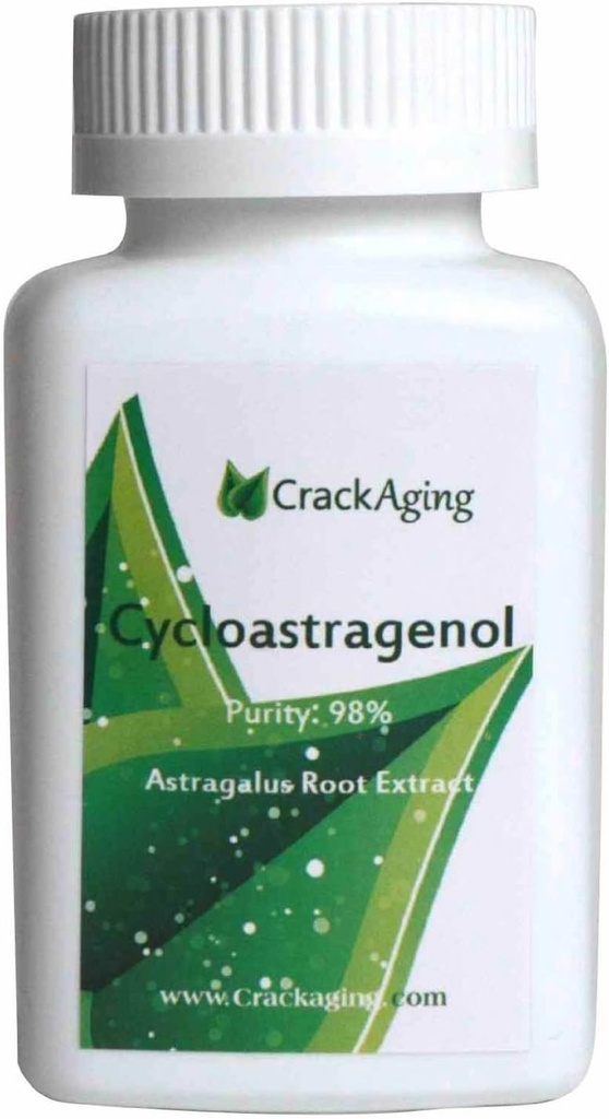 Crackaging Super- Absorption Cycloastagenol 98% • 124; immunforsvar • 124; Telomerase / Anti- Aging Kosttilskud 10mg 60 Vegetariske kapsler i 2 flasker