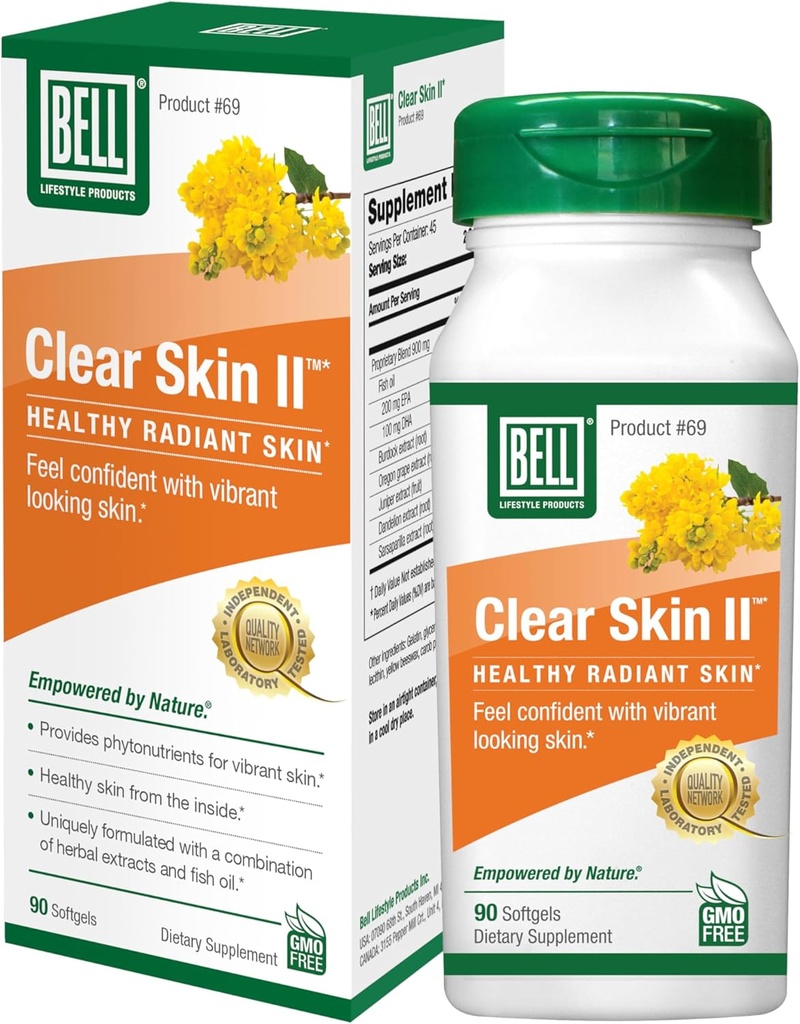 Bell Clear Skin Lifestyle Produkter af 124; Arbejder fra indersiden ved at give de næringsstoffer, der kræves for sunde, Vibrerende Hud af 124; Solgt direkte af producenten