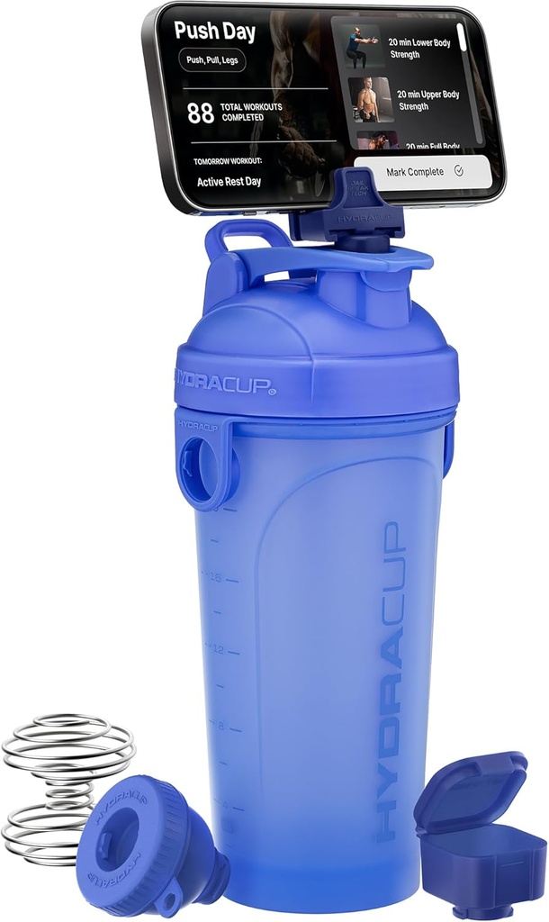 Hydra Cup JailBreak Flaske (1. Generation) - Gratis din shaker # 124; Brug som Tripod til at se & Record indhold # 124; Blandinger Shakes # 124; Inkluderer telefon Clip, Pill Container, tragt, Shaker Flaske & Dual Mixers