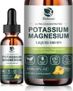 Kalium Magnesium Supplement Flydende w / Triple Complex Magnesium Glycinate & Kalium Plus Omega 3, Sea Moss, Black Seed, D3K2 & Calcium til Zzz, Leg kramper & Muscle-4 FL OZ Drop