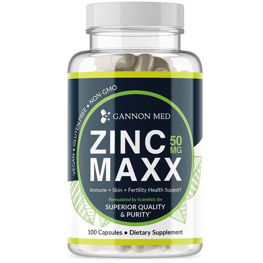 Zink Maxx 100 Kapsler, Zink Gluconate immunbooster til reproduktiv sundhed, hudpleje, & immunbooster - 3 + måned Supply