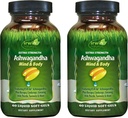 Irwin Naturals Extra Strength Ashwagandha - 60 Liquid Soft- Gels - Hjælper Boost Fysisk & Mental Performance - med Tumerisk & Milk tidsel - 60 Servering