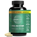 Primær høst Primal Multivitamin - Dagligt multivitamin supplement med 21 essentielle vitaminer og mineraler til kvinder & mænd - Vitamin A, C, D, E, B12, B6, biotin, folinsyre, zink, kobber & selenium