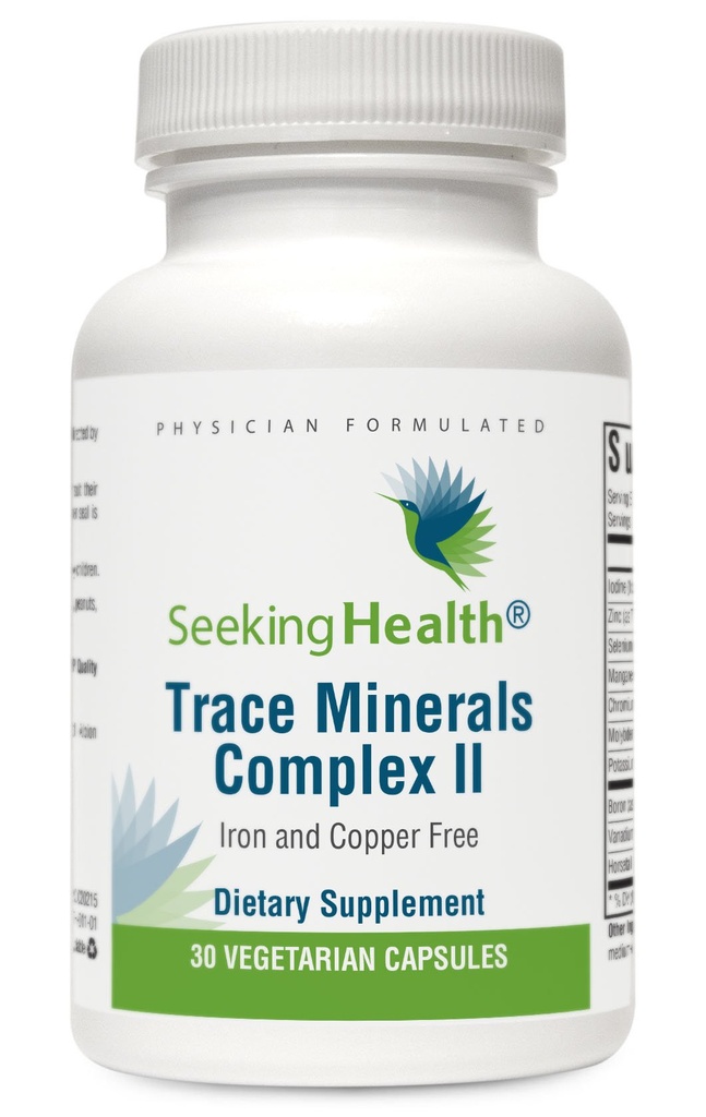 Søg Health Trace Minerals Complex II - Immun Health & Brain Health Supplement med zink & Selen - Copper- og Iron- Free Formel - Energi, hud & hår Support - 30 kapsler