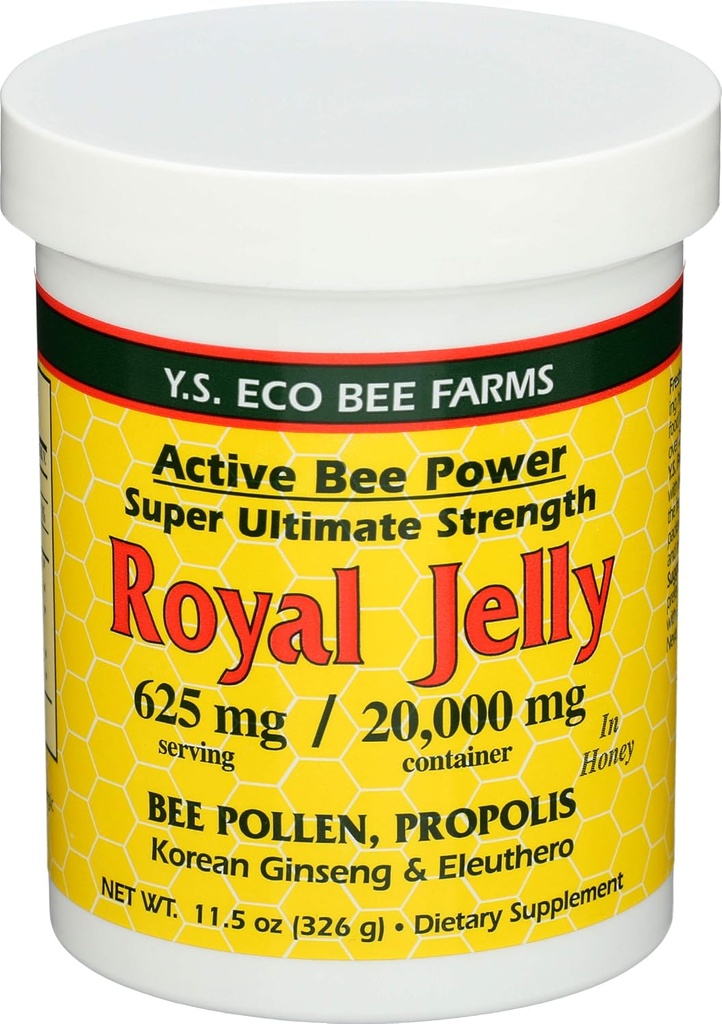 YS Royal Jelly / Honey Bee - Royal Jelly In Honey Ult Strength, 11,5 oz gel