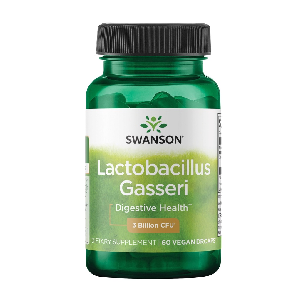Swanson Lactobacillus Gasseri - Probiotisk tillæg støtte fordøjelsessygdomme med 3 milliarder CFU - Design- Release Satiety & Fat Metabolisme Support - (60 Veggie Kapsler)