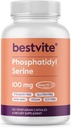 BESTVITE phosphatidylserin 100 mg per kapsel (120 vegetariske kapsler) med Sharp-PS ® Green - Patenteret og klinisk testet - Stearate Free - Soy Free - Gluten Free - Vegan - Ikke GMO