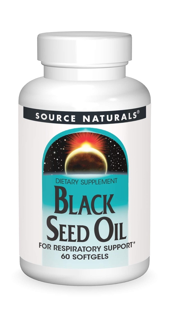 Source Naturals Black Seed Oil til restaurationsstøtte * - 60 Softgels