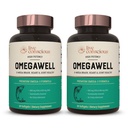 Live Conscious OmegaWell Fish Oil: Heart, Brain, og Joint Support Buddy 124; 800 mg EPA 600 mg DHA - Entertain- Coated, Sustainable Sourced - Let at synke 120 Greve (2 - Pack)
