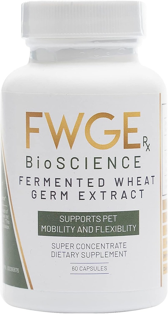 Spermidine Pet Joint Health Premium Gæret hvede Germ Extract, Mobilitet, Fleksibilitet, Cellular Health, Non- GMO, Glutenfri, Sugar- fri, Vegan, Natural, 1 flaske 60 kapsler