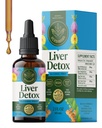 HERBAMAMA lever rense Detox & reparation - Lever support supplement - flydende dråber med mælk tidsel, Mælkebøtte Root & Chanca Piedra - Alkohol & sukkerfri væske rense supplement, 42-Day Supply