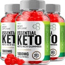 (3 Pack) Essential Keto ACV Gummies - Advanced Formel Essential Keto + ACV Weight Management Gummies Apple Cider Vinarea Keto Essential Kosttilskud Anmeldelser Vitamin B12 B6 (180 Gummies)