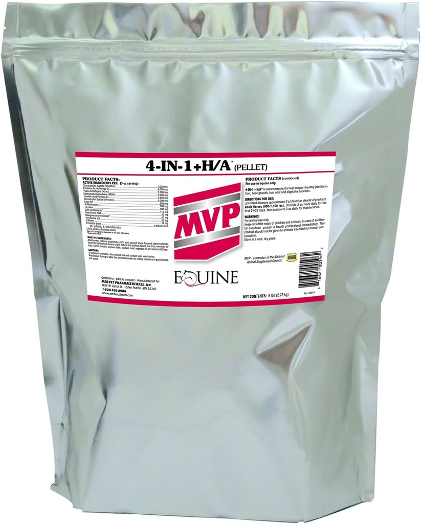 MVP 4- in-1 + H / A (6 LB) Joint, Hår, Hoof & fordøjelsesstøtte til heste