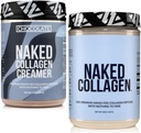 NAKED Collagen Coffee Creamer Chokolade 40 Serveringer + Collagen Peptider Protein Powder Unflavored 60 Serverbundle: Non- GMO, Keto, Gluten- Free, Paleo- Friendly, Soy- Free.
