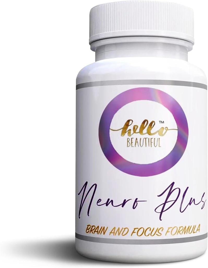 Hello Beautiful Neuro Plus Brain Focus Formula - Enhance Memory, Concentration & Mental Clarity - Nootropic Supplement for Peak Brain Performance