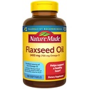 Nature Made Extra Strength Flaxseed Oil 1400 mg, Fish Free Omega 3 tillæg, Kosttilskud til hjerte sundhed support, 100 Softgels, 100 dages forsyning