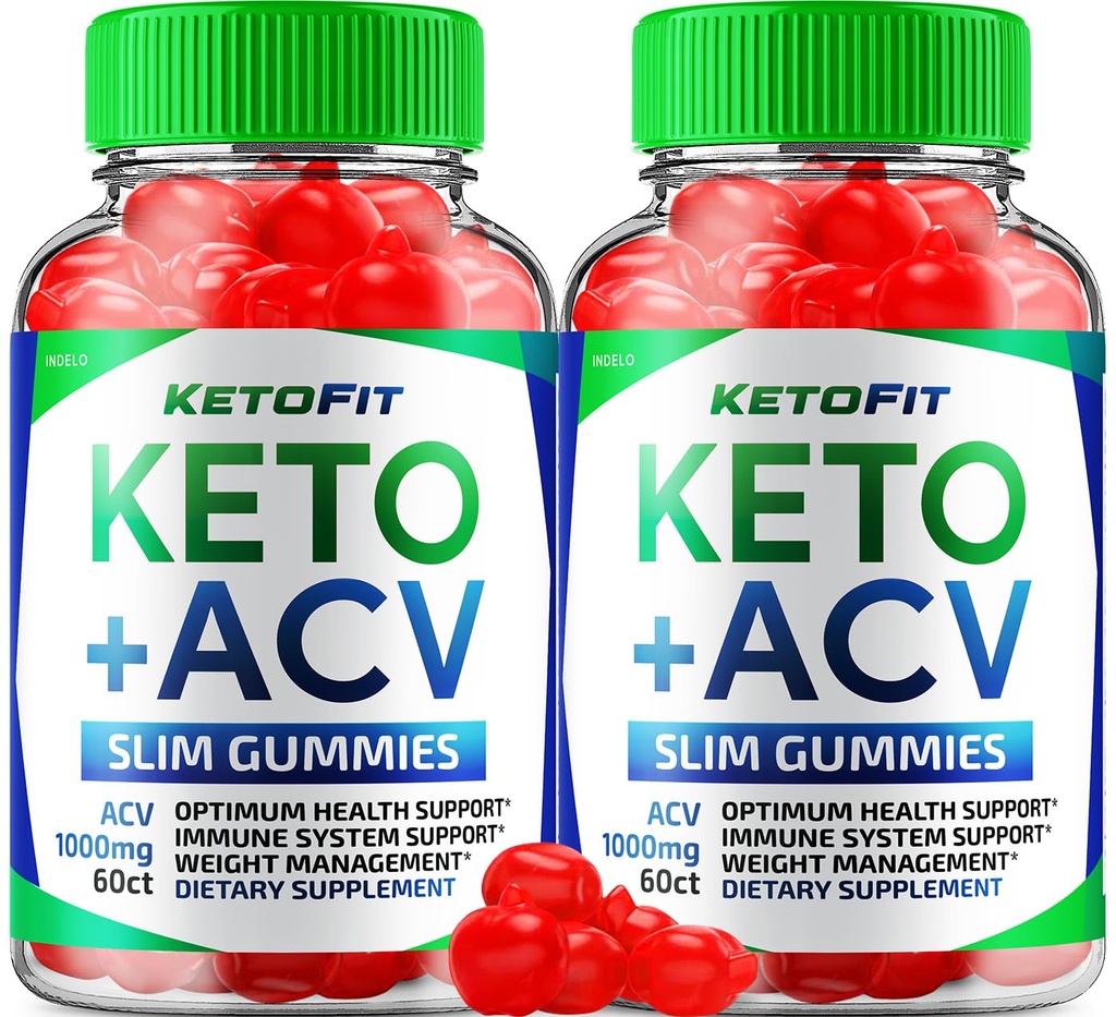 (2 Pack) Ketofit ACV Gummies Advanced 1000mg, KetoFit Keto + ACV Weight Management Gummies Apple Cider Vinegaard Keto Fit Kosttilskud Ketofit Gummies Anmeldelser Vitamin B12 B6 (120 Gummies)